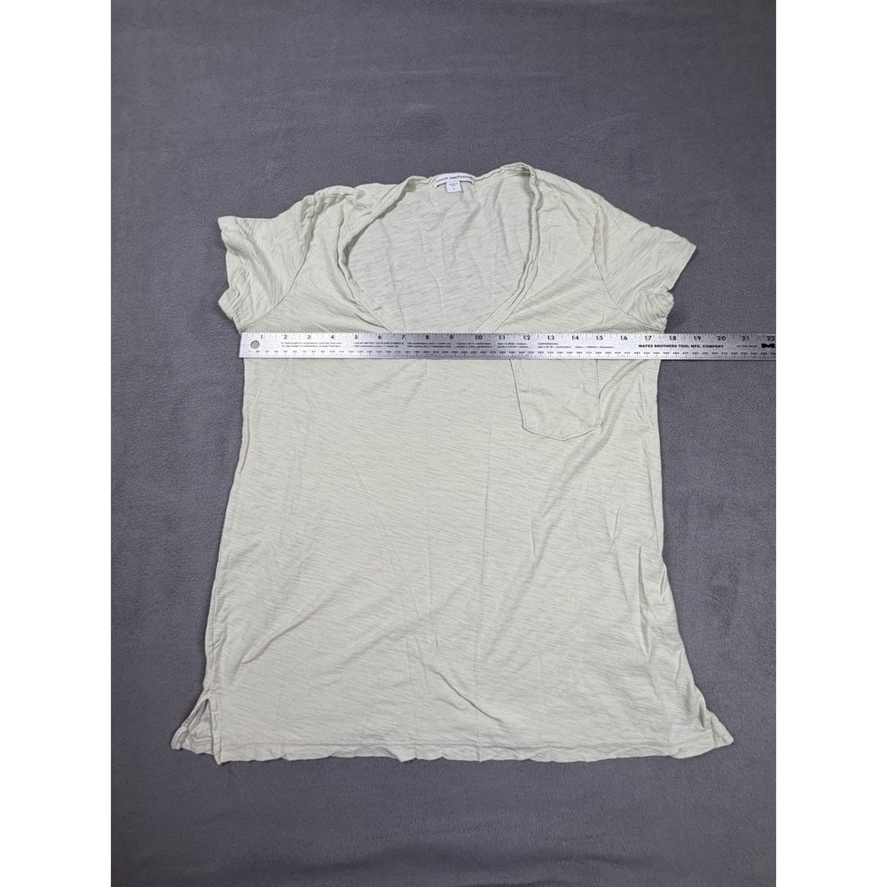 James Perse Slub Cotton Shirt Womens 1 Small Green Lightweight Outdoor Classic - Picture 3 of 9